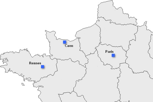 E2I est implanté à Paris, Rennes et Caen